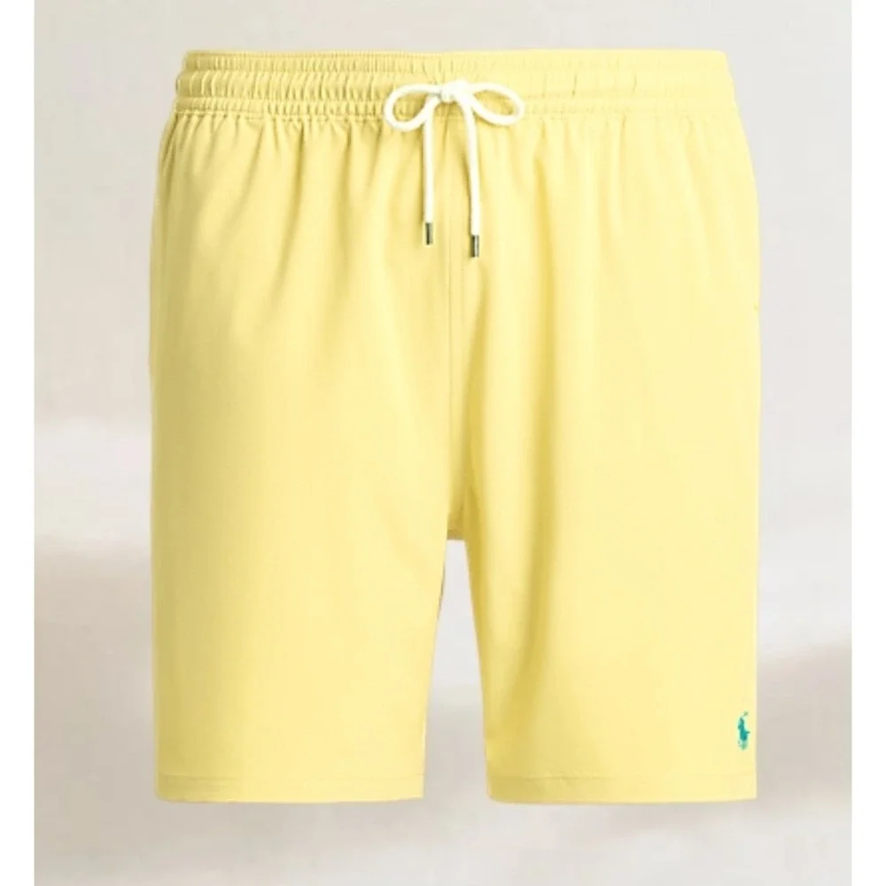 Polo Ralph Lauren Yellow Aqua Stretch Swim Trunks Board Short Men's Size 3XLT